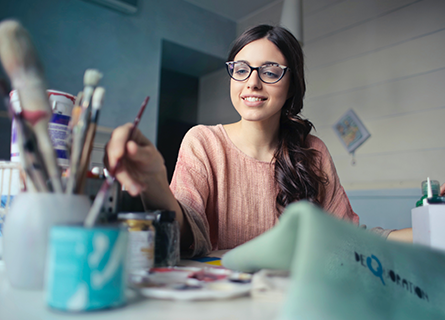 Woman painting