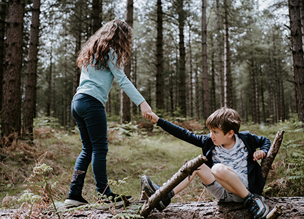 Kid giving a helping hand